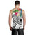 Nauru Polynesian Men's Tank Top - Summer Plumeria (White) - Polynesian Pride