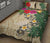 Tokelau Polynesian Quilt Bed Set - Hibiscus Turtle Tattoo Beige - Polynesian Pride