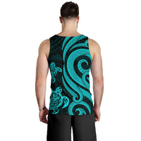 New Caledonia Men's Tank Top - Turquoise Tentacle Turtle - Polynesian Pride