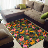 Seamless Tropical Flower Plant And Leaf Pattern Rug - Polynesian Pride