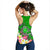 Hawaii Women's Racerback Tank - Turtle Plumeria Polynesian Tattoo Green Color - Polynesian Pride