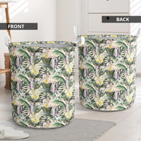 Tropical Jungle Parrots And Flamingos Hawaii Laundry Basket - Polynesian Pride