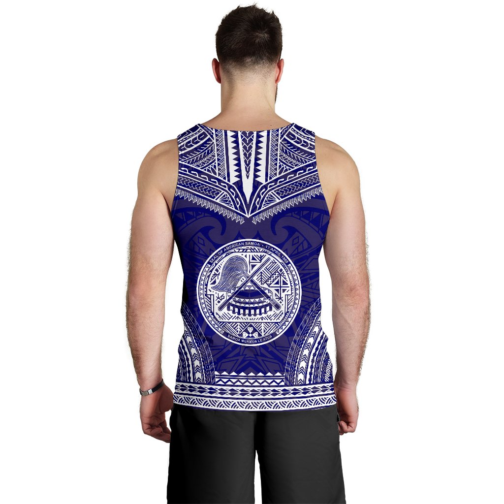 American Samoa Men's Tank Top - Polynesian Chief Flag Version - Polynesian Pride