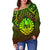 Polynesian Tahiti Off Shoulder Sweater - Reggae Vintage Polynesian Patterns - Polynesian Pride