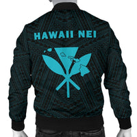 Hawaii Kanaka Polynesian Men's Bomber Jacket Blue - Polynesian Pride