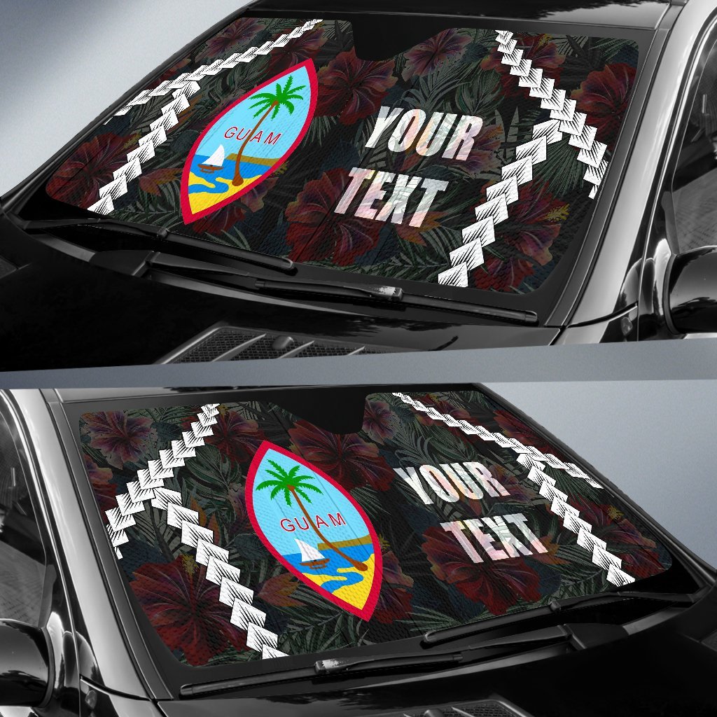 Guam Custom Personalised Auto Sun Shades - Chain Polynesian - Polynesian Pride