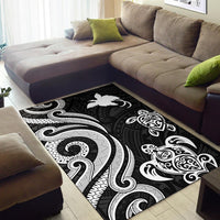 Papua New Guinea Area Rug - White Tentacle Turtle - Polynesian Pride