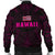 Hawaii Wild Boar Kamapua'a Men's Bomber Jacket - Pink - Hawaiian Mythology Style - Polynesian Pride