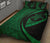 Hawaii Turtle Fish Hook Polynesian Quilt Bed Set Green - Circle Style - Polynesian Pride