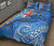 Fiji Quilt Bed Set - Blue Shark Polynesian Tattoo - Polynesian Pride