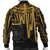 Hawaii Men's Bomber Jacket - Kanaka Maoli With Polynesian Pattern In Heartbeat Style (Gold) - Polynesian Pride