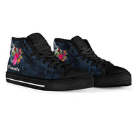 Vanuatu Polynesian High Top Shoes - Tropical Flower - Polynesian Pride
