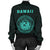 Hawaii Kakau Polynesian Coat Of Arms Women's Bomber Jacket - Turquoise - Polynesian Pride