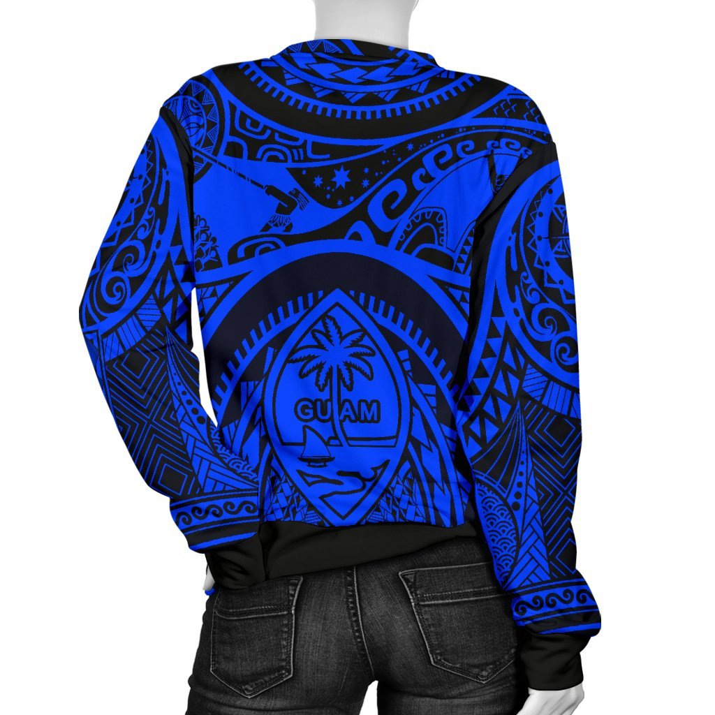 Polynesian Women's sweaters - Guam Flag, Seal with Maui Moana Tattoo - Polynesian Pride