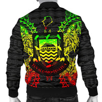Tuvalu Polynesian Men's Bomber Jacket Map Reggae - Polynesian Pride