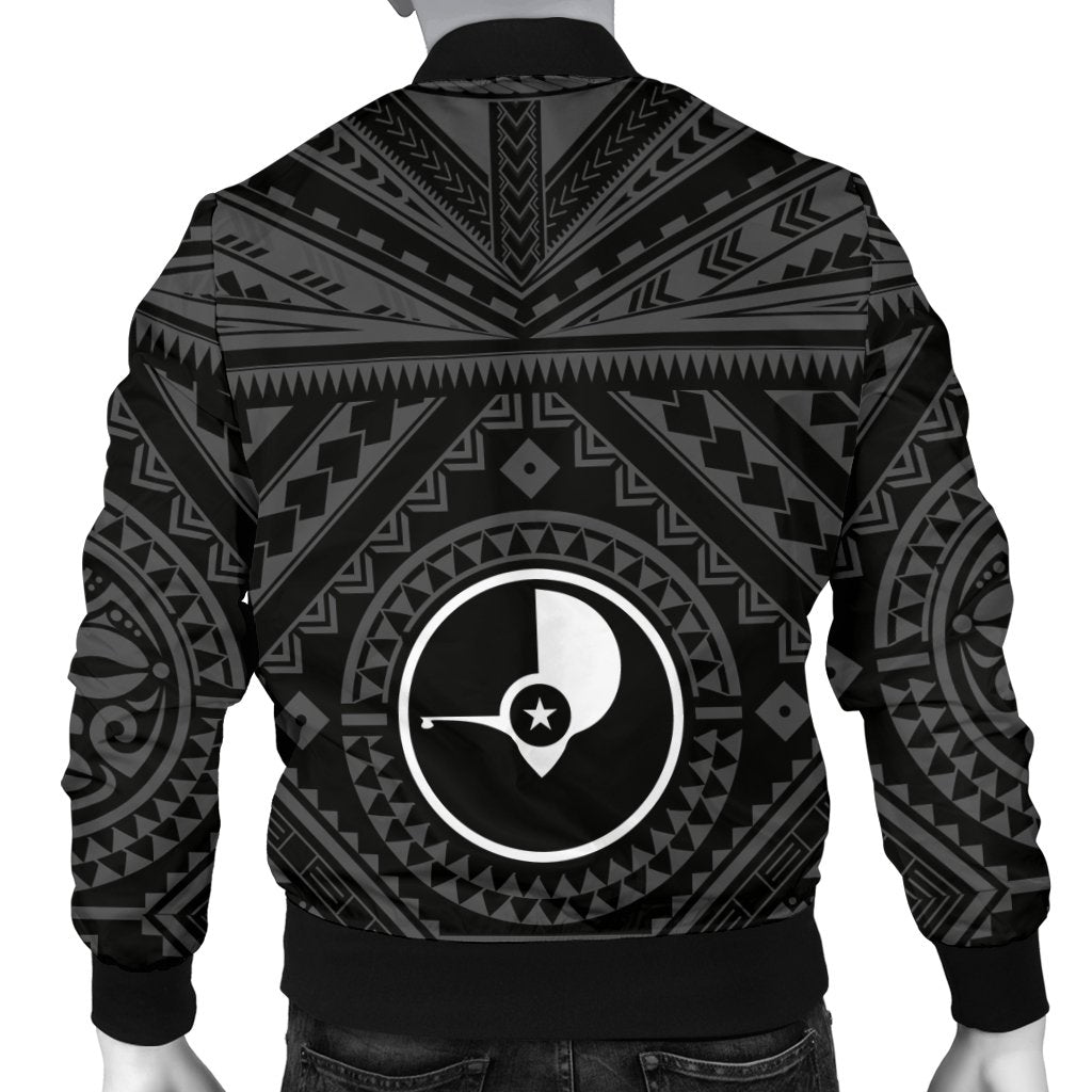Yap Men's Bomber Jacket - Yap Seal With Polynesian Tattoo Style - Polynesian Pride