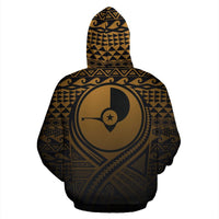 Yap All Over Zip up Hoodie Lift up Gold - Polynesian Pride