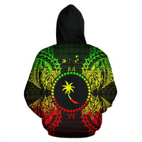 Chuuk Polynesian ll Over Hoodie Map Reggae - Polynesian Pride