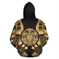 Turtle All Over Zip up Hoodie Tattoo Style - Polynesian Pride