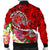 Hawaii Men's Bomber Jacket - Turtle Plumeria Polynesian Tattoo Red Color - Polynesian Pride