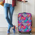 Tropical Exotic Leaves And Flowers On Geometrical Ornament Luggage Cover - Polynesian Pride