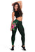 Hawaii Hibiscus Polynesian Kakau Green Legging - Dry Style - AH - Polynesian Pride