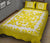 Hawaii Quilt Bed Set Royal Pattern - Yellow And White - Polynesian Pride