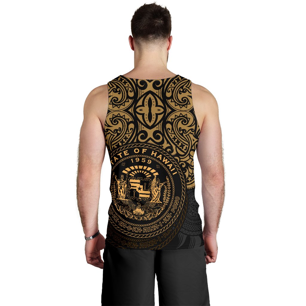 Hawaii Men's Tank Top - Hawaii Seal Pride Style (Gold) - Polynesian Pride