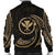 Hawaii Polynesian Men's Bomber Jacket - Gold Tribal Wave - Polynesian Pride