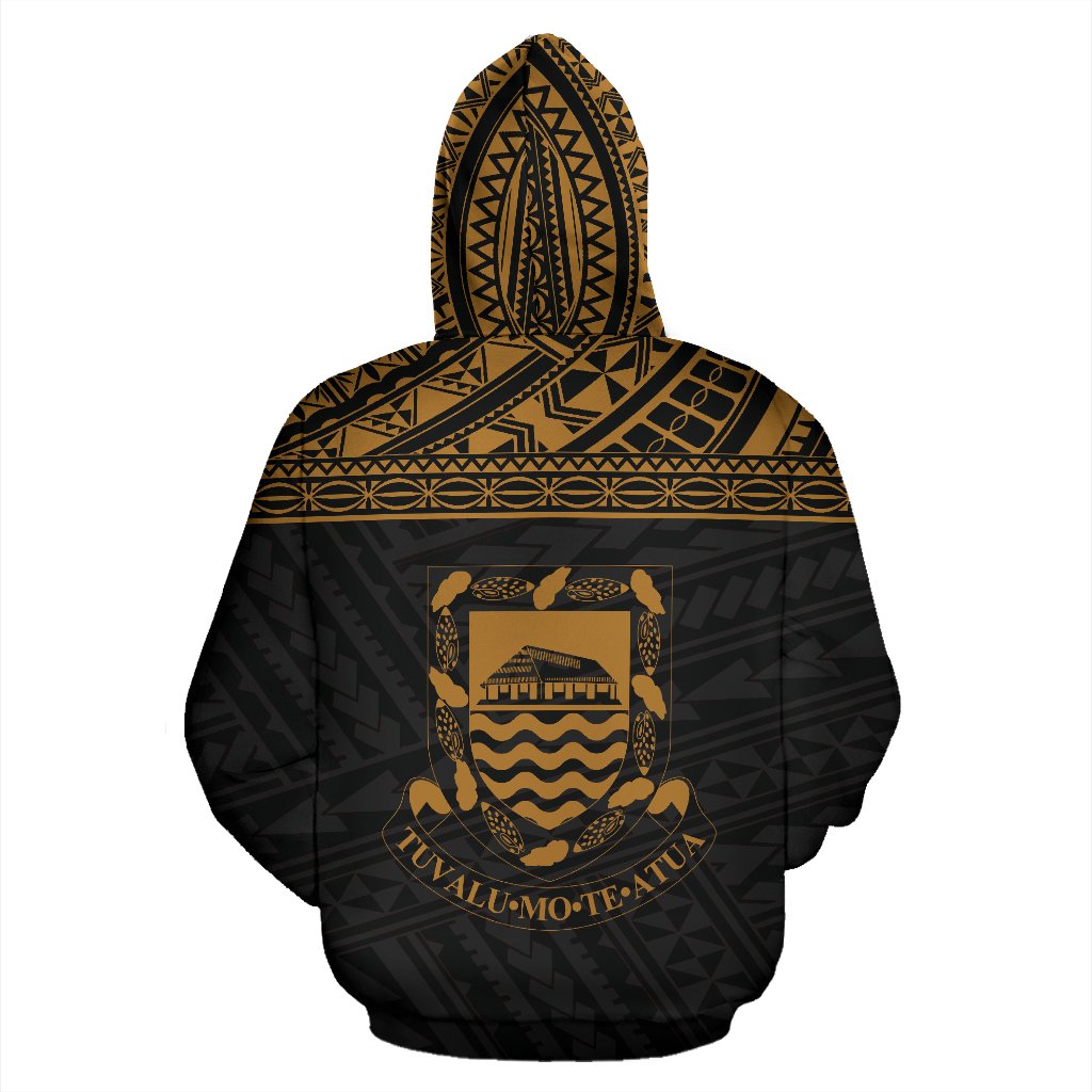 Tuvalu Polynesian Zip up Hoodie Horizontal Gold - Polynesian Pride