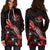 Hawaii Polynesian Hoodie Dress - Turtle With Blooming Hibiscus Red - Polynesian Pride