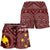 Papua New Guinea Women's Shorts - Flag With Polynesian Patterns (Red) - Polynesian Pride