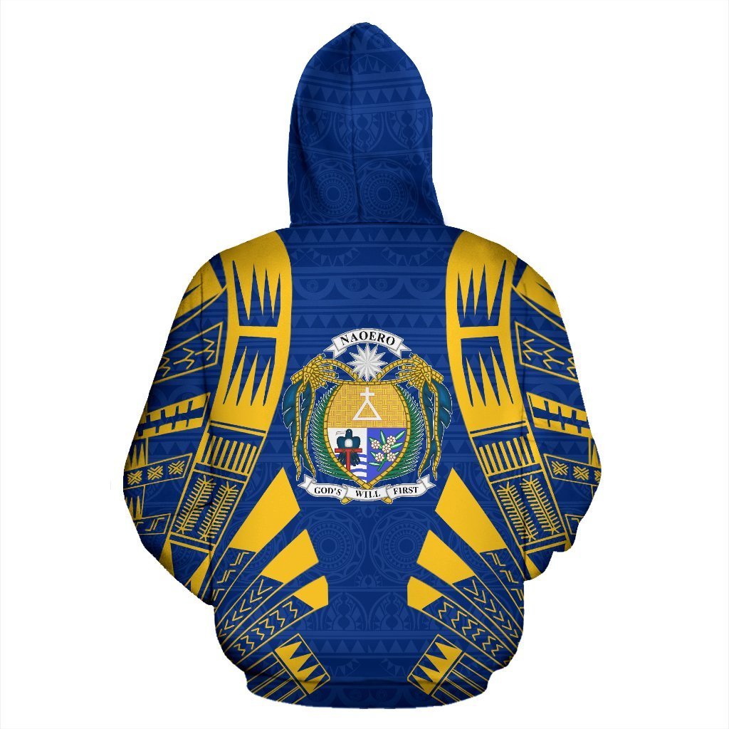 Nauru All Over Zip up Hoodie Polynesian Tattoo Style - Polynesian Pride