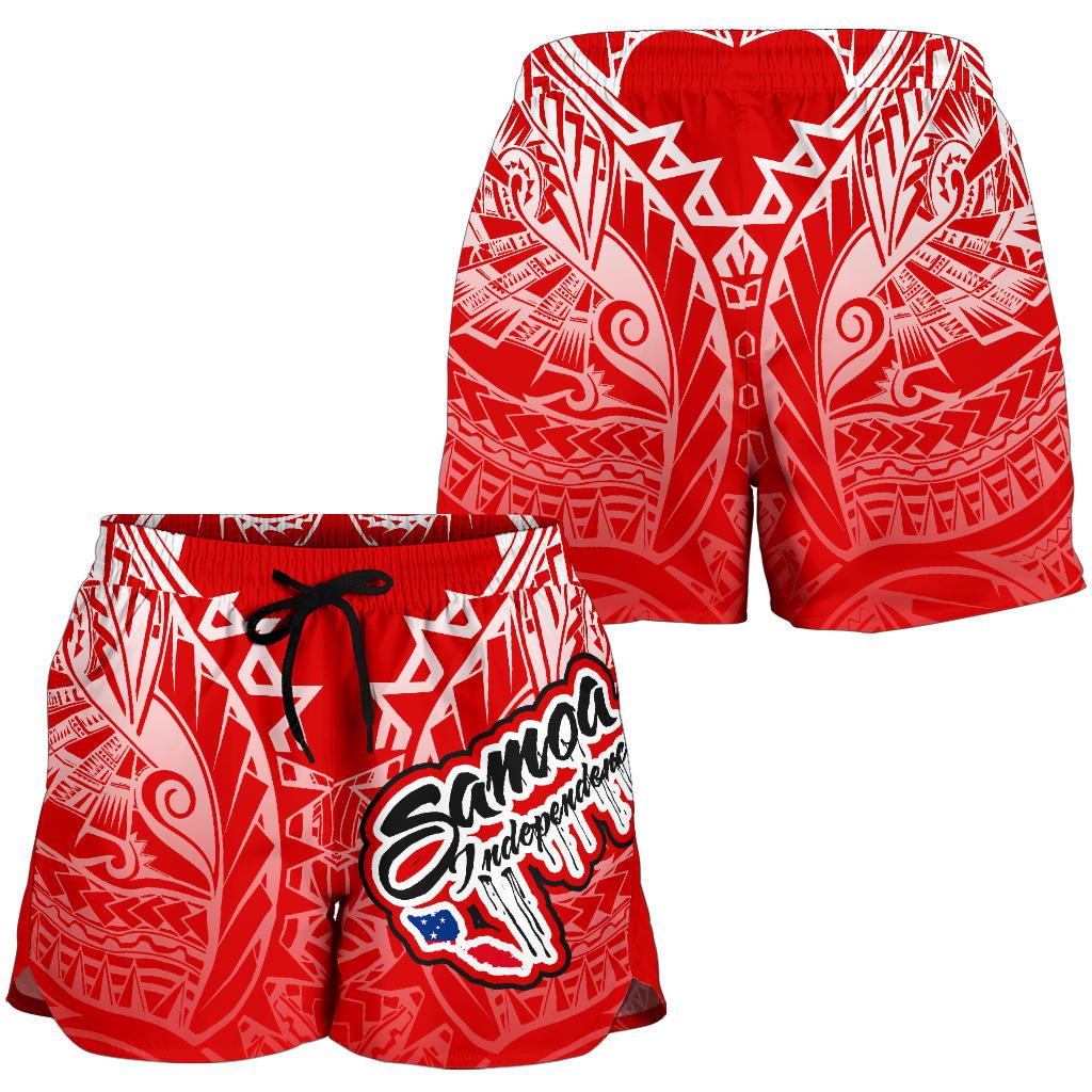Samoa Polynesian Women's Short - Independence Day Red Version - Polynesian Pride