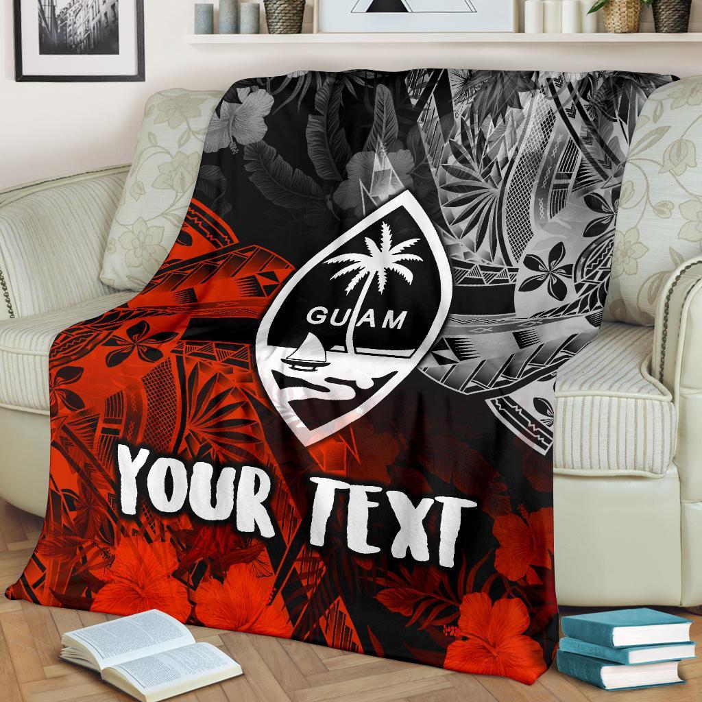 Guam Polynesian Personalised Premium Blanket - Vintage Polynesian White - Polynesian Pride