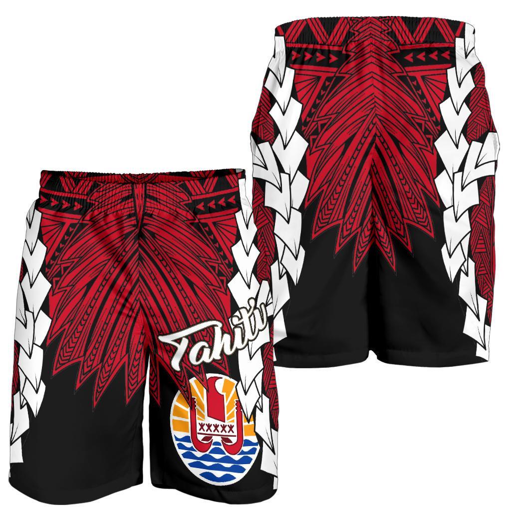 Tahiti Polynesian Men's Shorts - Tribal Wave Tattoo Flag Style - Polynesian Pride