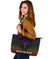 Hawaii Large Leather Tote Bag - Kanaka Maoli Rocket Style - Polynesian Pride