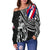 Hawaii King Flag Polynesian Women's Off Shoulder Sweater - Tity Style - Polynesian Pride