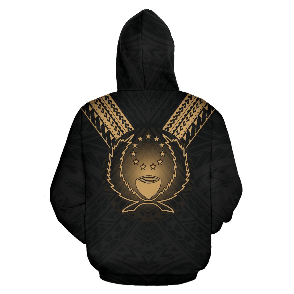 Pohnpei All Over Hoodie Gold Sailor Style - Polynesian Pride