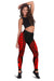 Wallis And Futuna Women Leggings Polynesian Pattern Red - Polynesian Pride