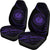 Hawaii Coat Of Arms Car Seat Covers - Purple - Frida Style Universal Fit Black - Polynesian Pride