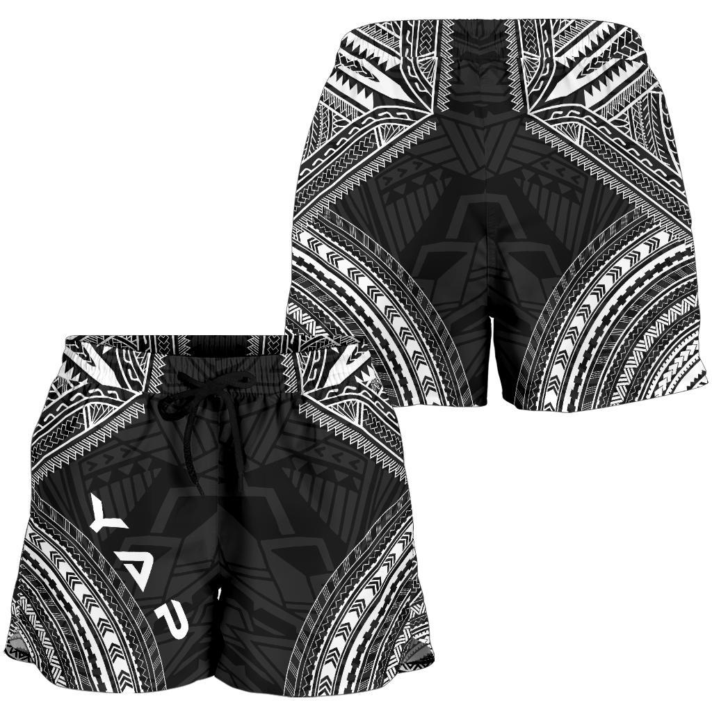 Yap Women's Shorts - Polynesian Chief Black Version - Polynesian Pride