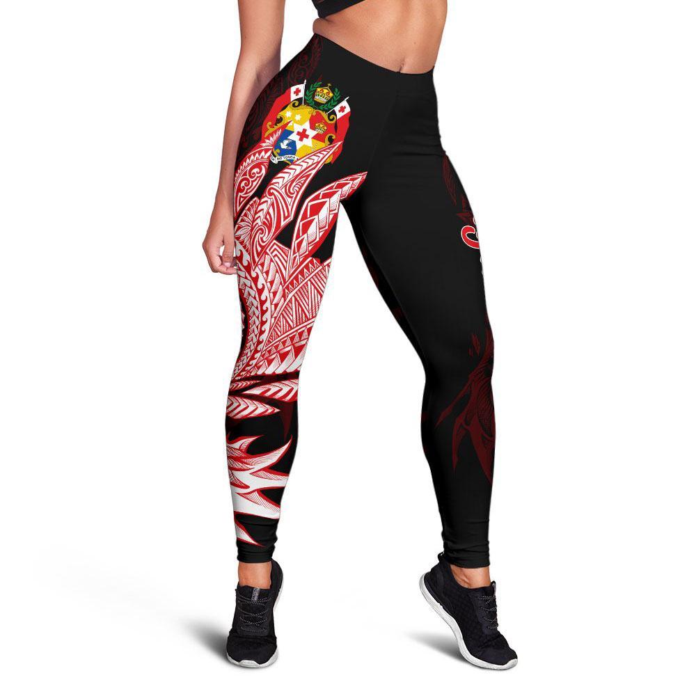 Tonga Leggings - Wings Style Black - Polynesian Pride