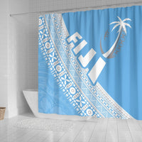 Fiji Tapa Rugby Shower Curtain version Style You Win - Blue - Polynesian Pride