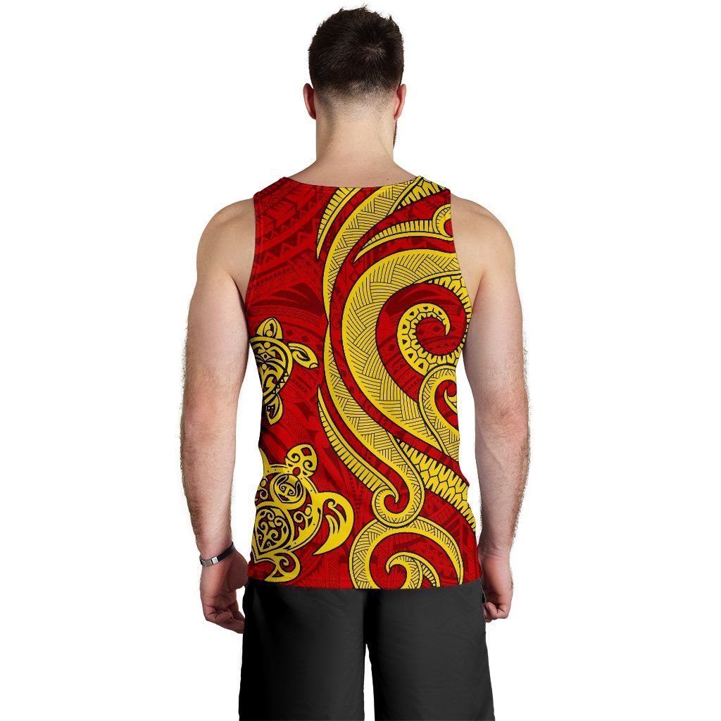 Polynesian Hawaii (Kanaka Maoli) Men Tank Top - Red Tentacle Turtle - Polynesian Pride