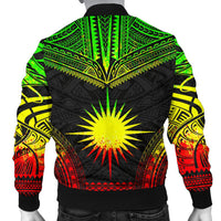 Marshall Islands Polynesian Chief Men's Bomber Jacket - Reggae Version - Polynesian Pride