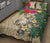 Nauru Polynesian Quilt Bed Set - Hibiscus Turtle Tattoo Beige - Polynesian Pride