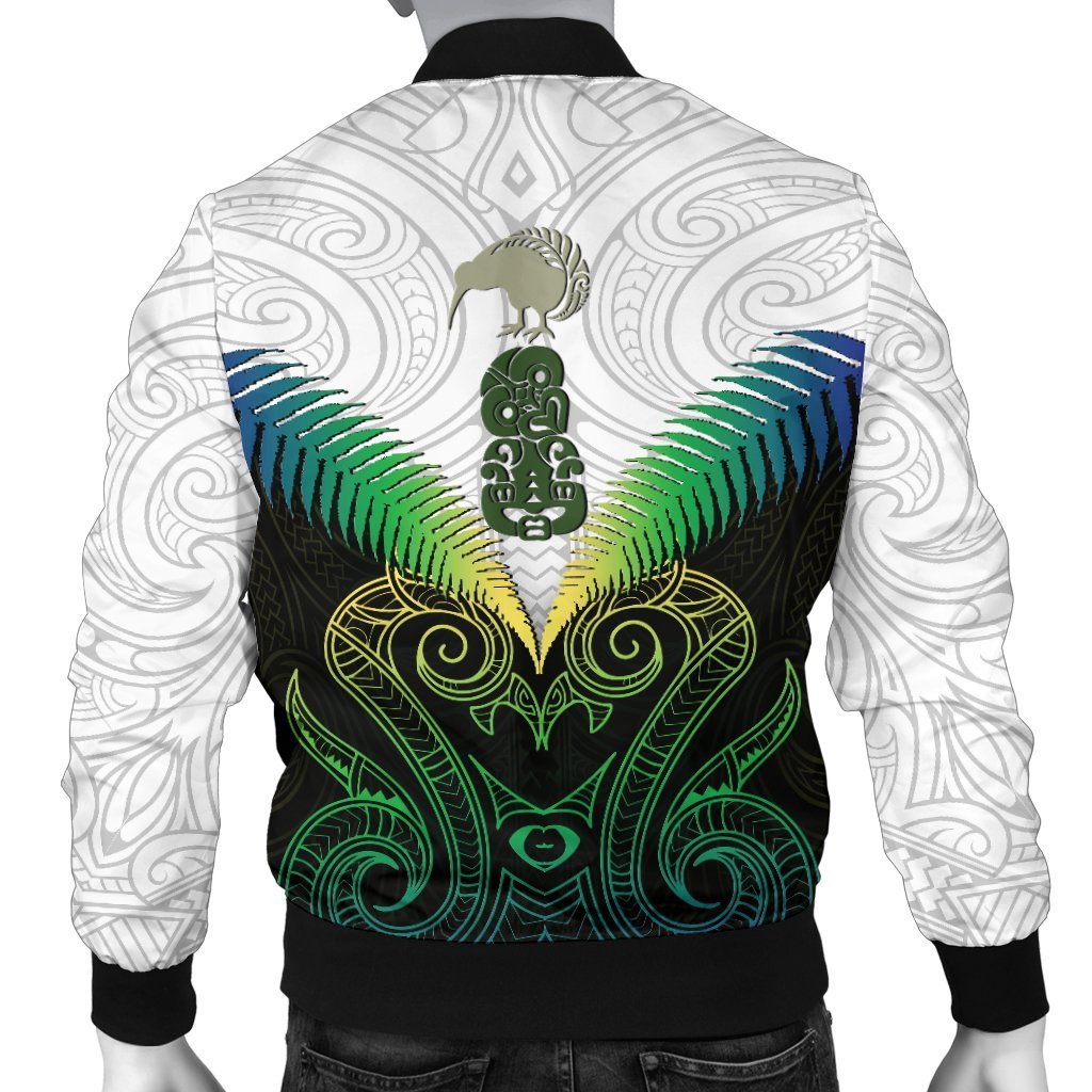 Maori Manaia New Zealand Men Bomber Jacket Rasta - Polynesian Pride