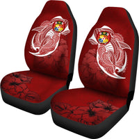 Tonga Car Seat Covers Shark Coat Of Arms - Polynesian Pride