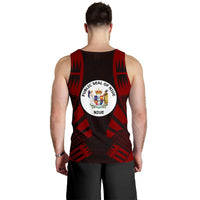 Niue Men Tank Top - Polynesian Tattoo Red - Polynesian Pride
